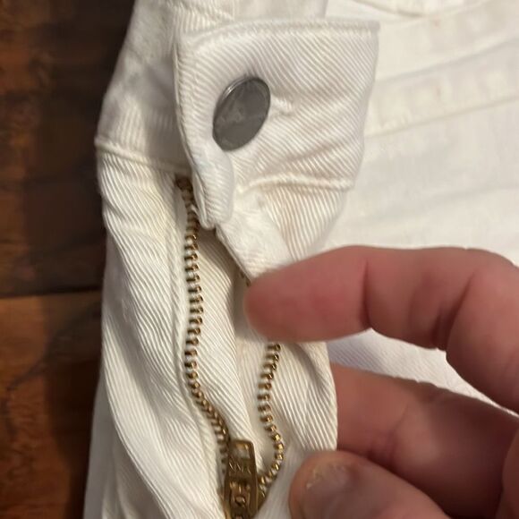 Citizens Of Humanity White Racer Lowrise Skinny Crop Jeans Summer Resort - Picture 8 of 14